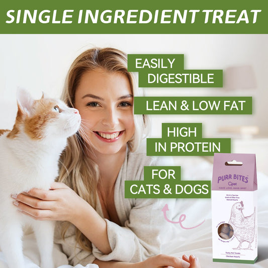OPET Purr Bites Freeze Dried Cat Treats (Chicken Heart, 40g)