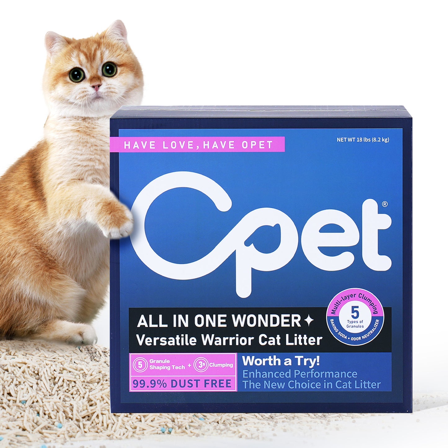 OPET 5 IN 1 Mixed Tofu Cat Litter 8.2kg